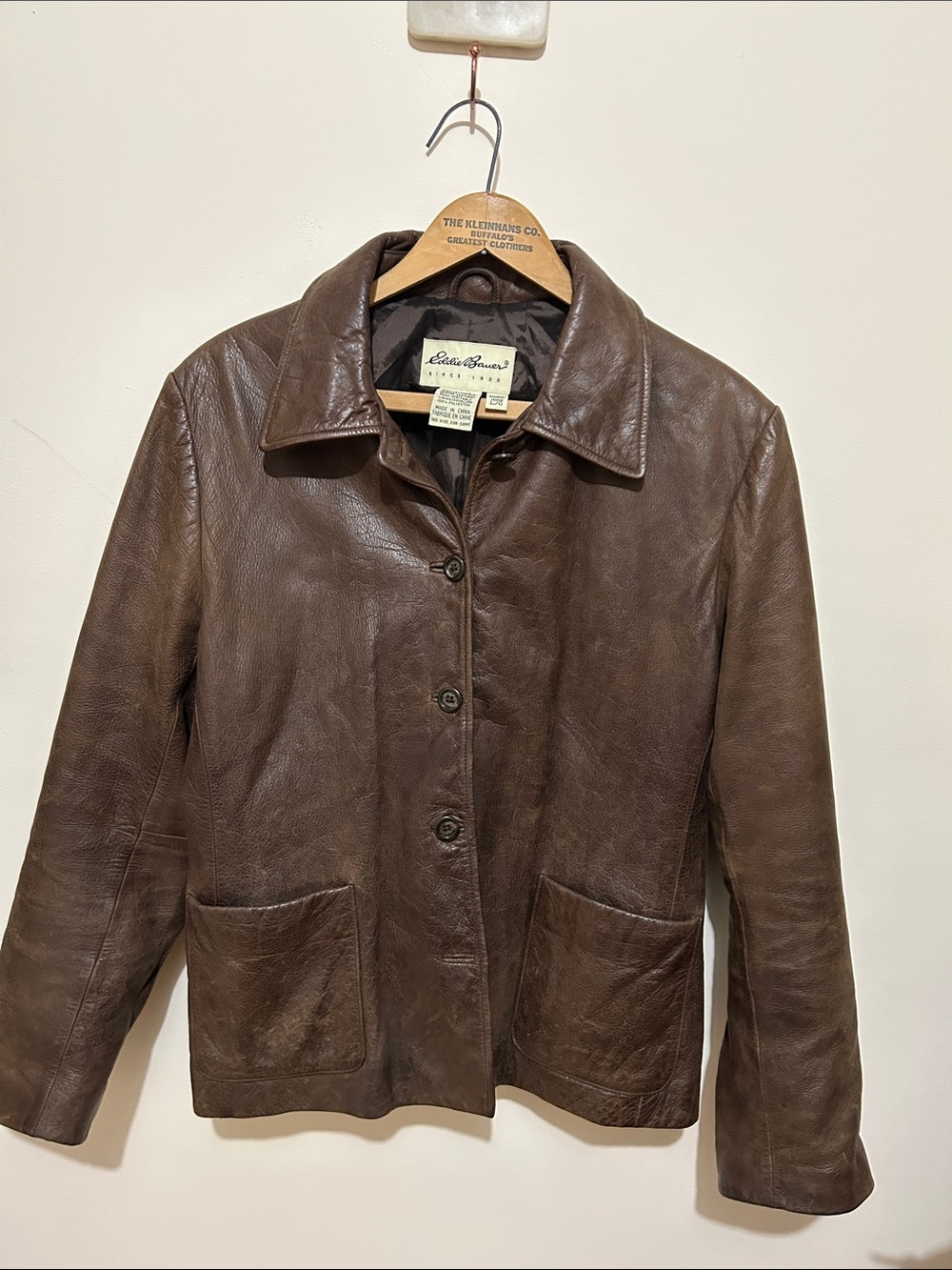 Vintage Eddie Bauer Brown genuine Leather jacket